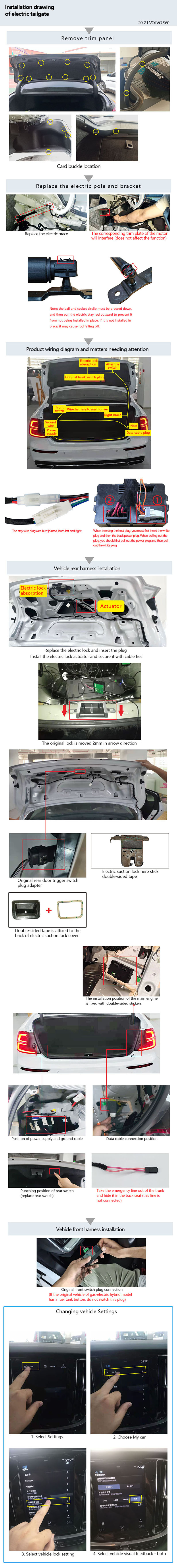 Original factory structure 2020-22 Volvo S60