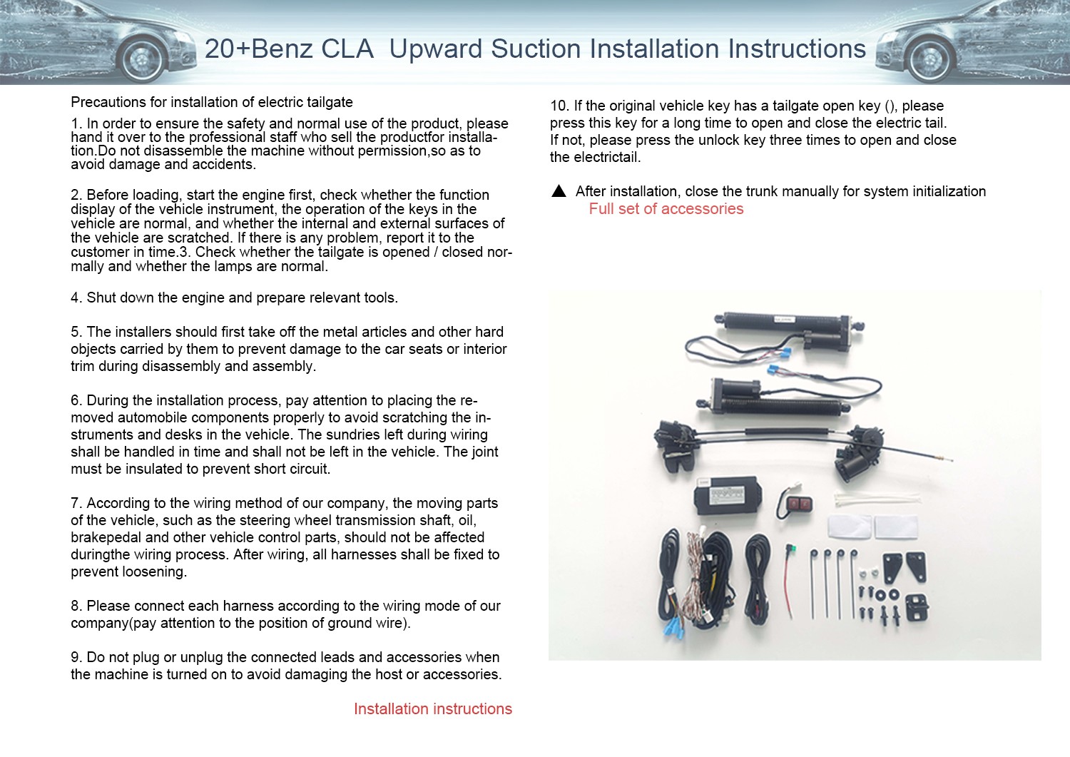 Original factory structure 2020  Benz CLA