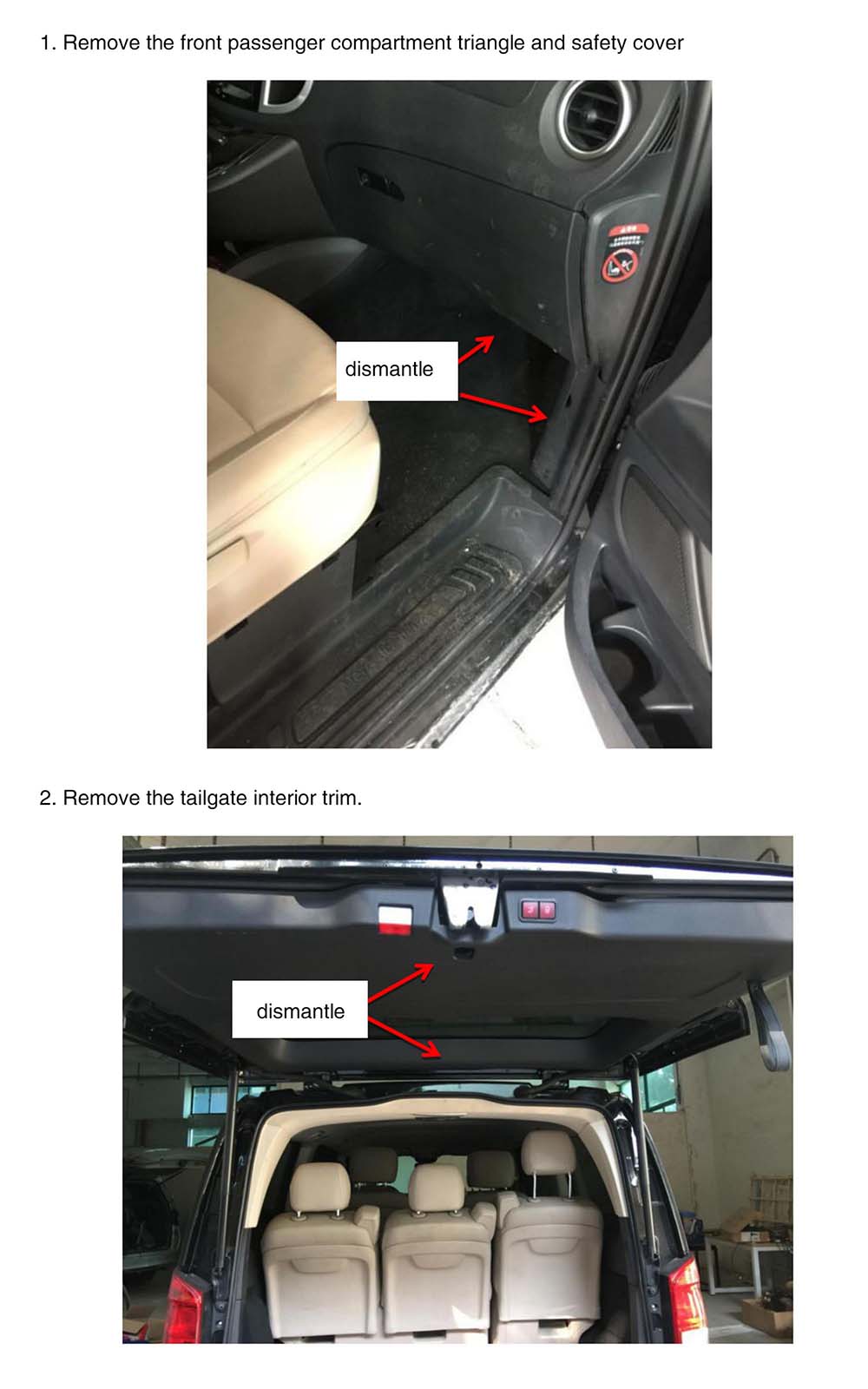 Original factory structure 2016  Benz Vito