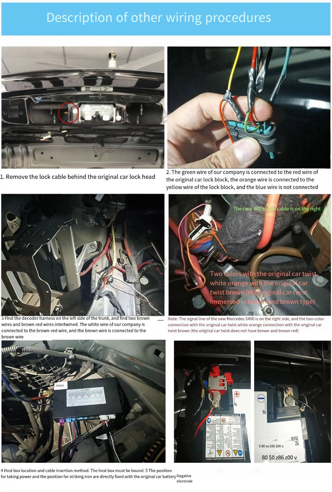Original factory structure 2014-2020 Benz S Class