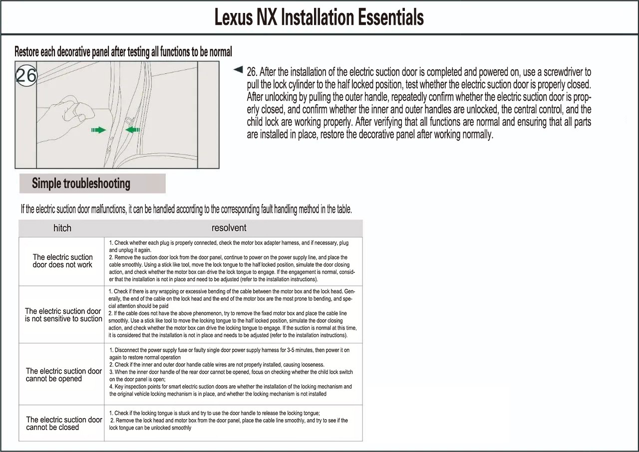 Lexus electric suction door