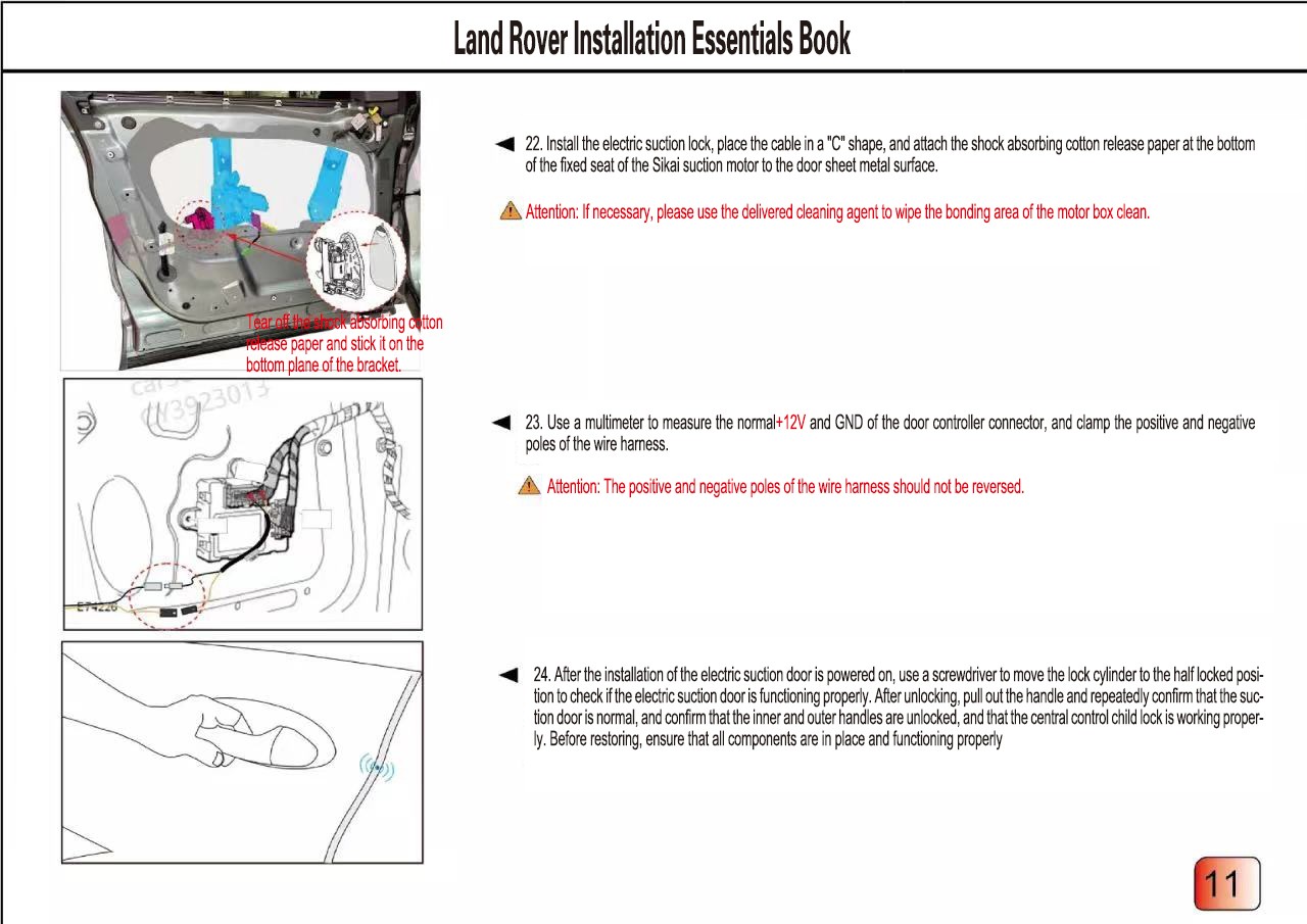 Land Rover electric suction door