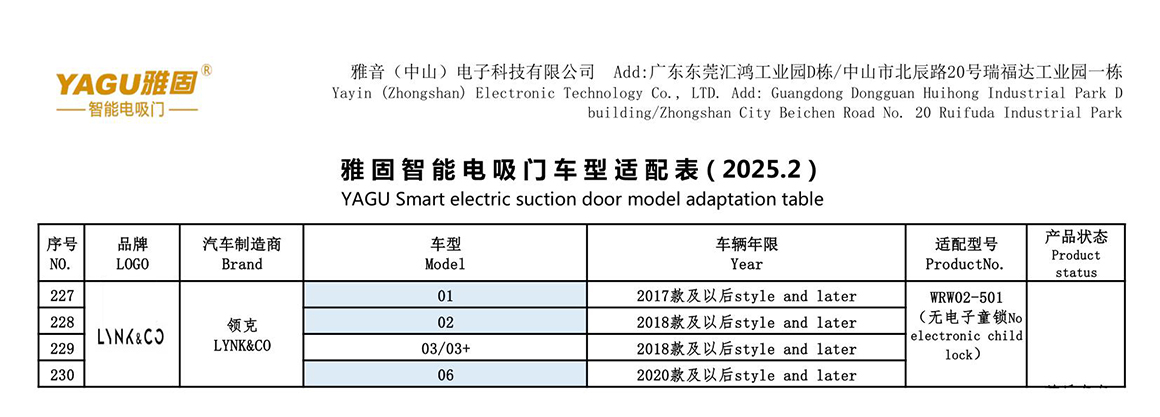 Lynkco electric suction door