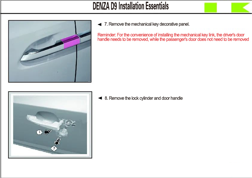 Denza electric suction door