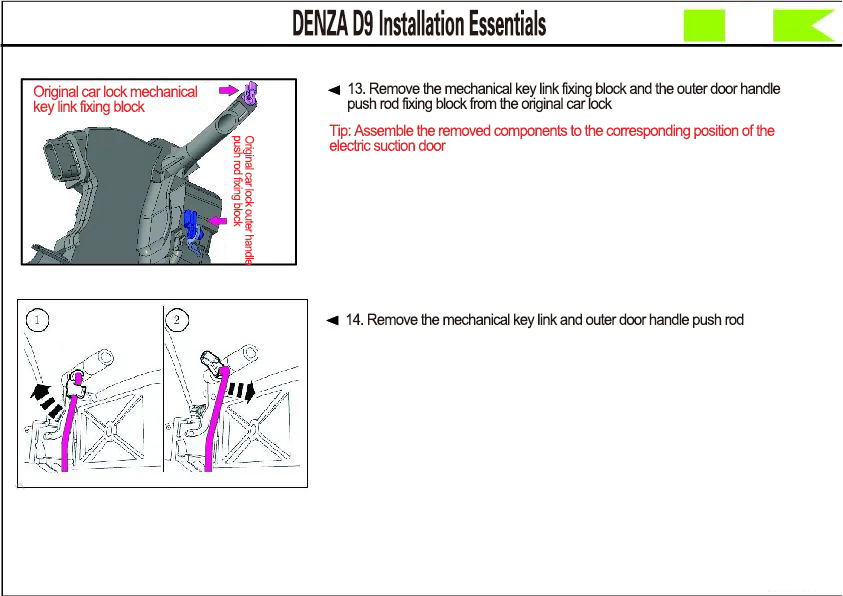 Denza electric suction door