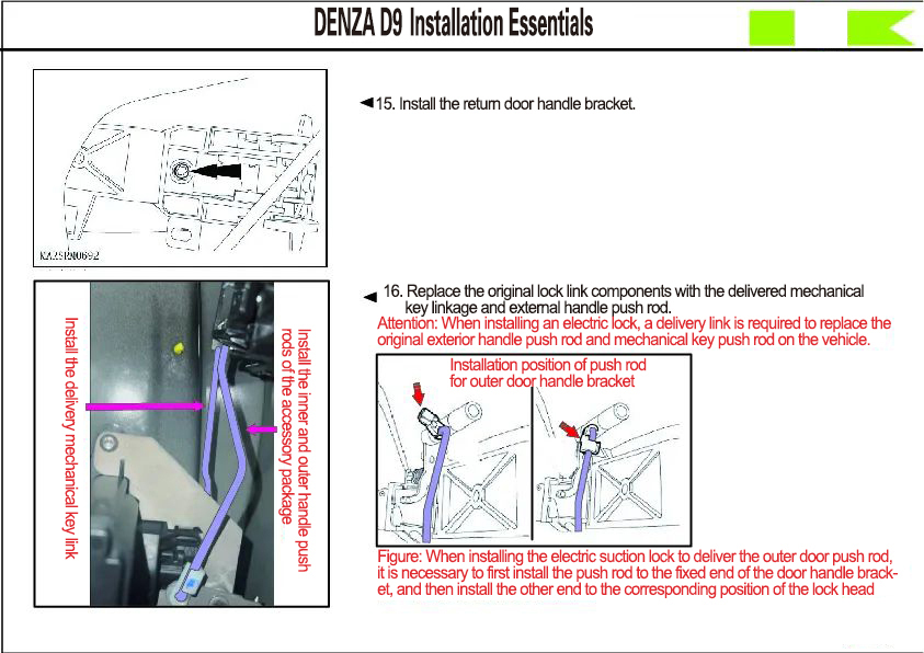 Denza electric suction door